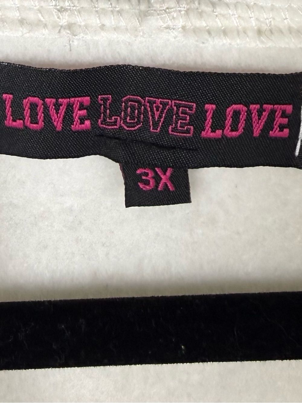 Love, Love, Love White Zip-Up Hoodie Shoe String sleeves - Size 3X NWOT - Picture 6 of 7